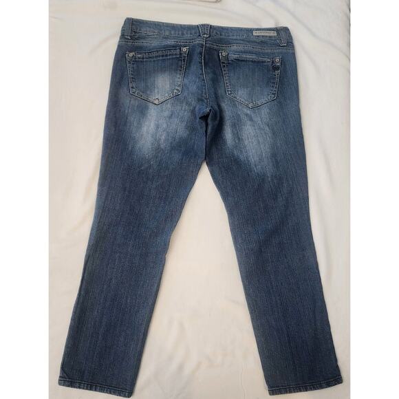 Democracy Womens Equality Skinny Boyfriend Jeans Size 8 Stretch Distressed Y2K - Picture 7 of 7